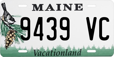 ME license plate 9439VC