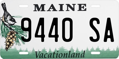 ME license plate 9440SA