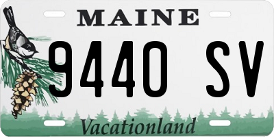 ME license plate 9440SV