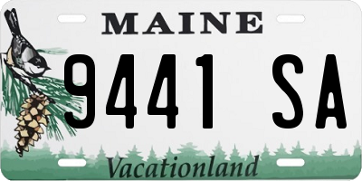 ME license plate 9441SA