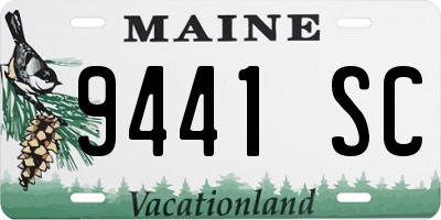 ME license plate 9441SC