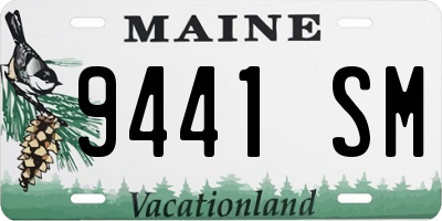 ME license plate 9441SM