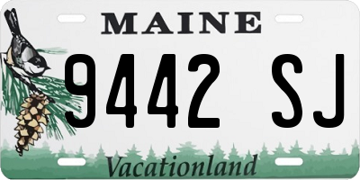 ME license plate 9442SJ