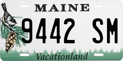ME license plate 9442SM