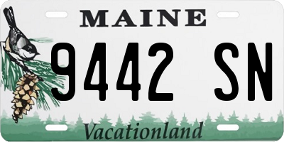 ME license plate 9442SN