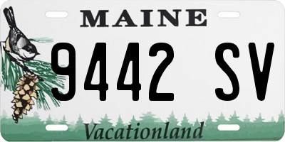 ME license plate 9442SV