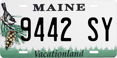 ME license plate 9442SY