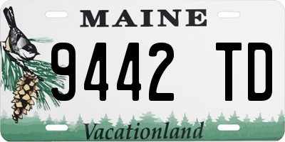 ME license plate 9442TD