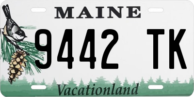 ME license plate 9442TK