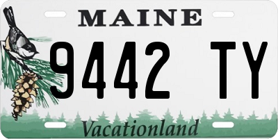 ME license plate 9442TY