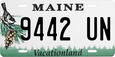 ME license plate 9442UN
