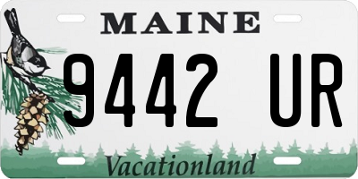 ME license plate 9442UR