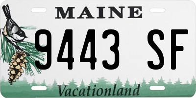 ME license plate 9443SF