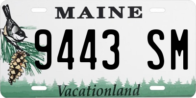 ME license plate 9443SM