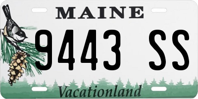 ME license plate 9443SS