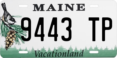 ME license plate 9443TP