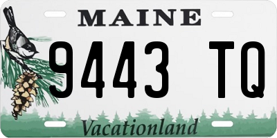 ME license plate 9443TQ