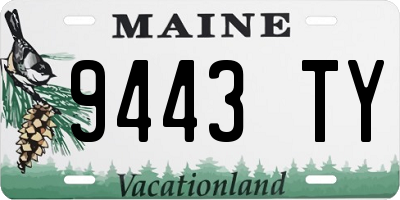 ME license plate 9443TY