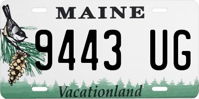 ME license plate 9443UG