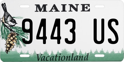 ME license plate 9443US