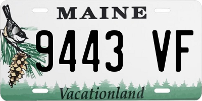 ME license plate 9443VF