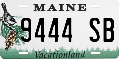 ME license plate 9444SB