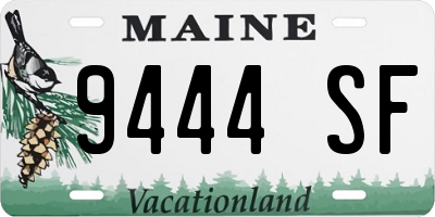 ME license plate 9444SF