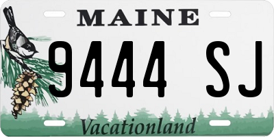 ME license plate 9444SJ