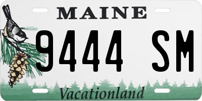 ME license plate 9444SM