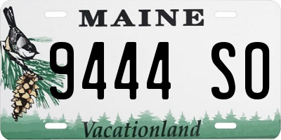 ME license plate 9444SO
