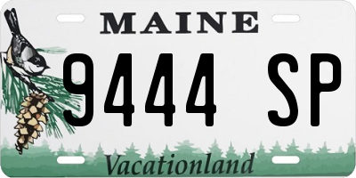ME license plate 9444SP
