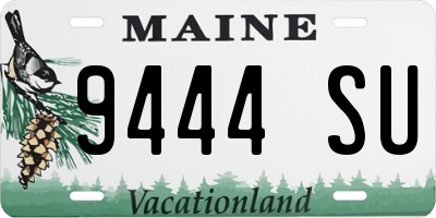 ME license plate 9444SU