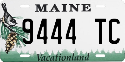 ME license plate 9444TC