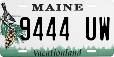 ME license plate 9444UW