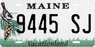 ME license plate 9445SJ