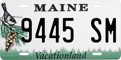 ME license plate 9445SM