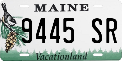 ME license plate 9445SR