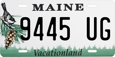 ME license plate 9445UG