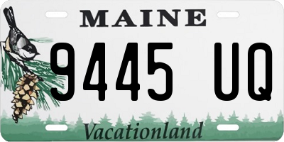ME license plate 9445UQ