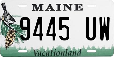 ME license plate 9445UW