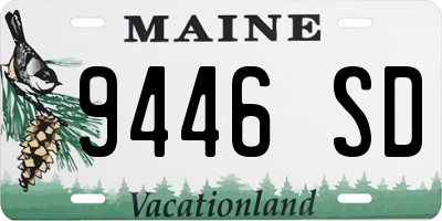 ME license plate 9446SD