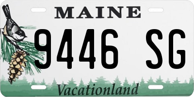 ME license plate 9446SG