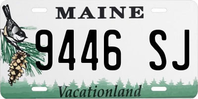 ME license plate 9446SJ