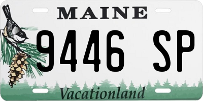 ME license plate 9446SP