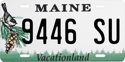 ME license plate 9446SU