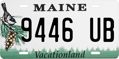 ME license plate 9446UB