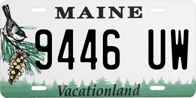 ME license plate 9446UW