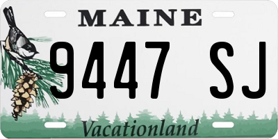 ME license plate 9447SJ