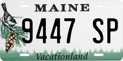 ME license plate 9447SP