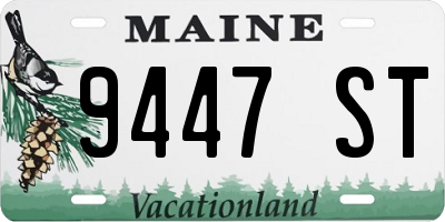 ME license plate 9447ST